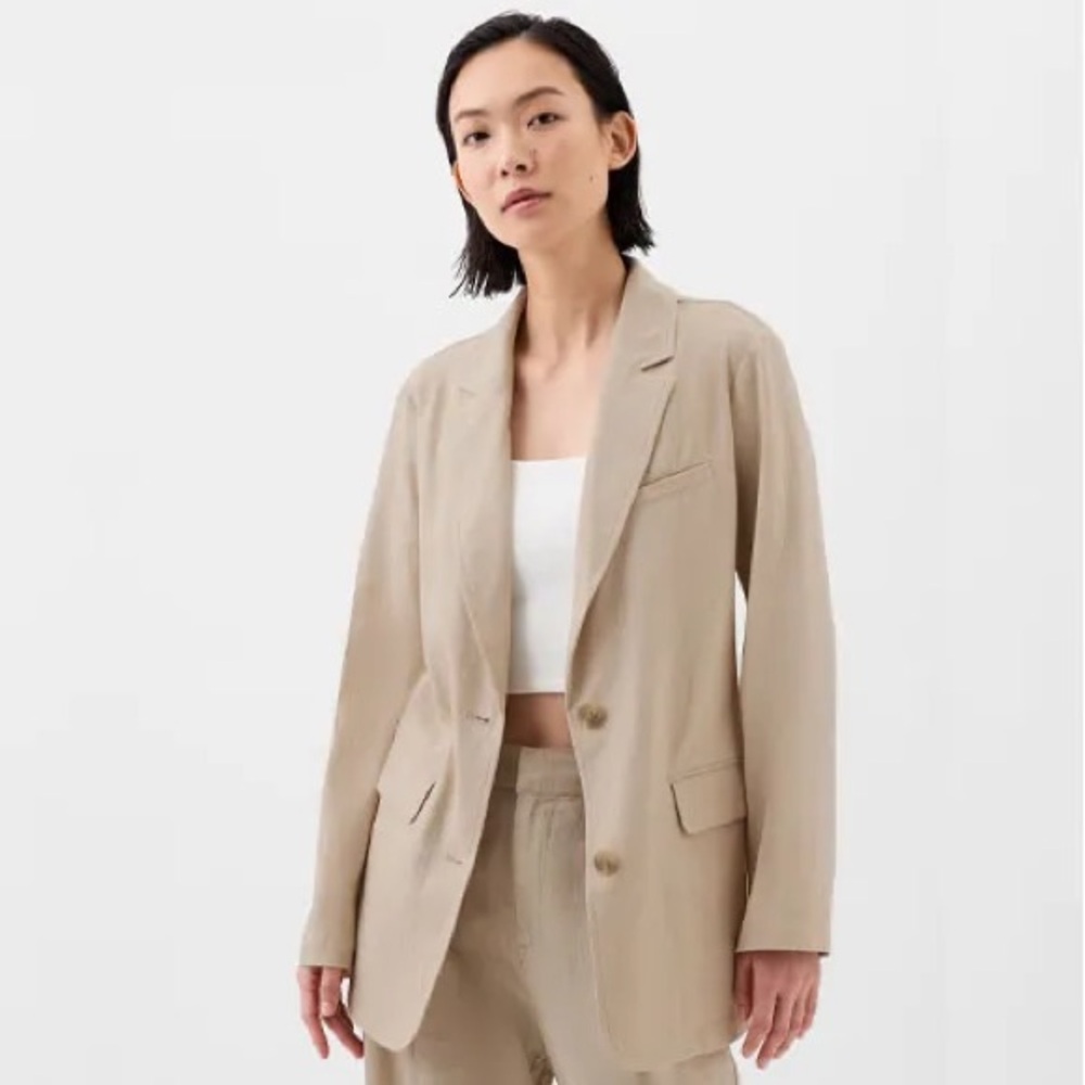 Oversized Linen Blazer